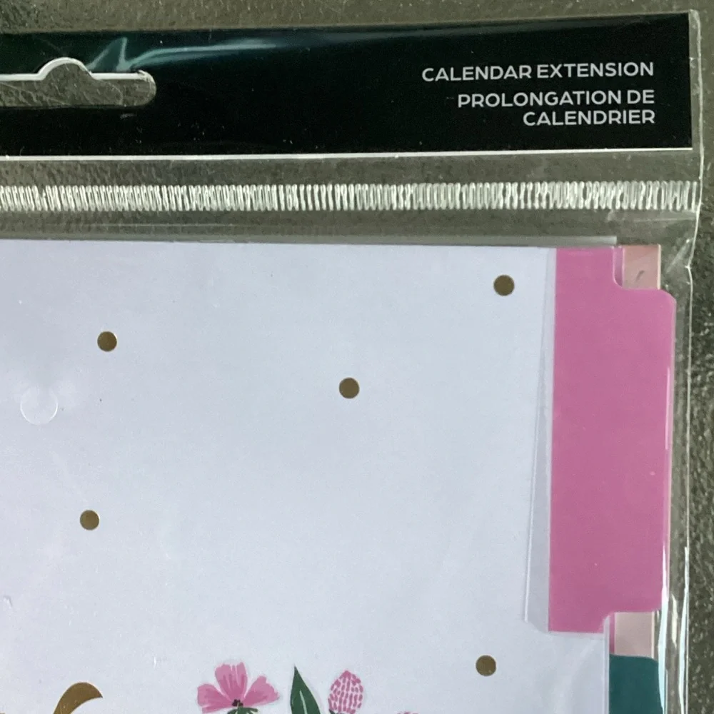 Happy Planner White Pink Mint Gold Floral Undated Classic Planner
